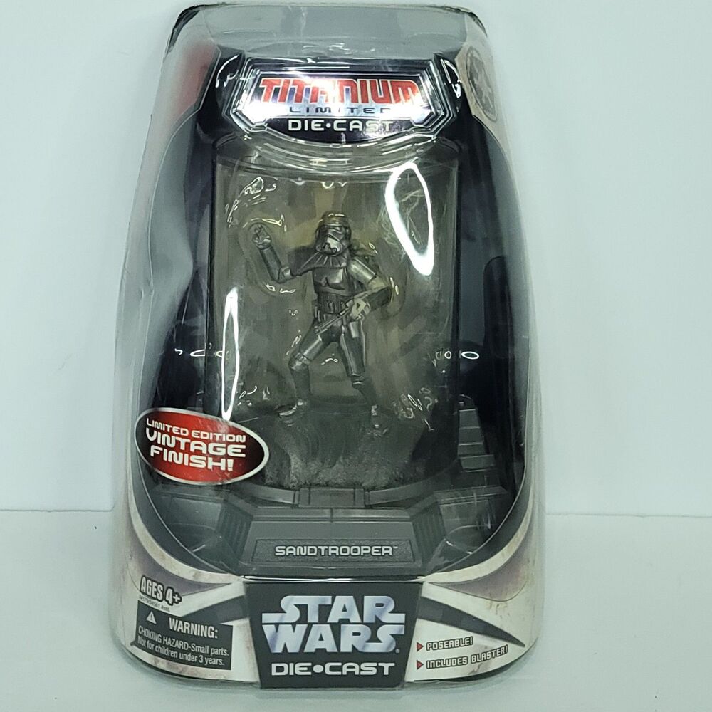 Star Wars Hasbro Die Cast Titanium Series VINTAGE FINISH SANDTROOPER NEW